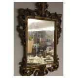 Gold entry mirror very ornate