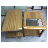 Pair of vintage wood side tables