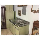 Mid-Century Modern Green Kitchen set