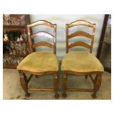 Pair of bar height chairs