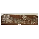 Shelf full of Glasses stem & more