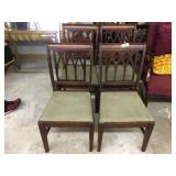 Set of 4 vintage Mahogany dining chairs