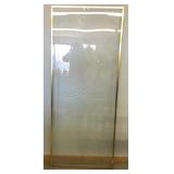 Etched glass door