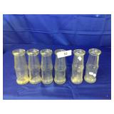 Set of 6 Vintage milk bottles Duruaglass