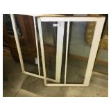Pair of vintage wood windows