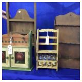 Lot of 4 Decorative Wooden Shelves