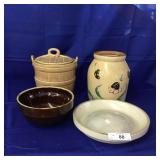 4 Pieces-1 USA Mixing Bowl,2 Cookie Jars +