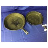 Pair of Large Cast Iron Skillets-#8 & #10