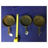 Lot of  Cast Iron Skillets-#3-6.5"