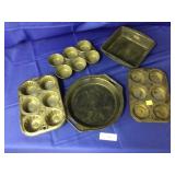 Lot of 5 Vintage Bread & Muffin Pans