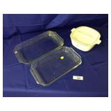 Lot of 2 Pyrex & 1 Corning Ware Baking Dishes