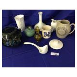 Lot of 10 Various Ceramic Items-Pitcher,Vase,Cooki