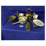 Lot of 9 Antique Metal Kitchen Items-Copper Kettle