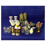 Large Lot of Salt & Pepper Shakers-Glass,Ceramic,M
