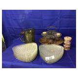 Lot of 14 Miscellaneous Items-Lazy Susan,Nehi Can,