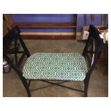 Black Custom Made Setee-Made from 2 Chairs