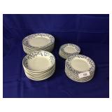 31 Pieces of Majestic Ware by Oneida-Blue Toile Pa