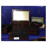 2 Antique Jewelry Boxes,1 is Mahogany Sectional