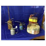 Petroliana Lot-Various Sizes Oil & Gas Cans