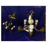 Pair of Vintage Brass Chandaliers