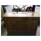 Modern Hard Rock Maple Dry Sink-Aluminum Lining