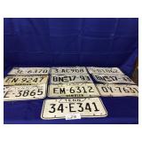 Lot of 10 Vintage License Plates-8 Tennessee,2 Can