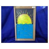 Hand Painting "Sunset Over the Water"-Handmade F