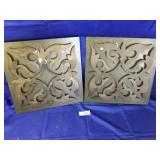 Pair of Tin Wall Décor-16" X 16"