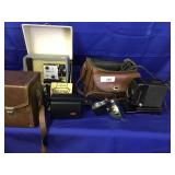 4 Vintage Camera Items-Projector,Slide Projector,C