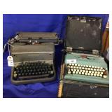 Pair of Vintage Typewriters-One in Case