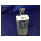Vintage Clear Blob Top Medicine Bottle-Henry Wampo