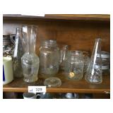 14 Pieces of Miscellaneous Clear Glass Bottles