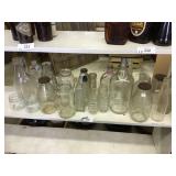 Large Selection of Clear Glass Bottle-Cologne,Soda