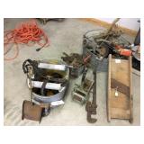 vintage mop bucket, meat grindr, tools and more