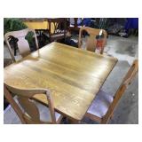 4 Wooden Chairs and a Table-Oak