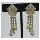 ANTIQUE LEAD QRYSTAL EARRINGS