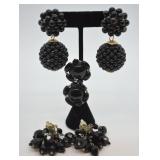 ANTIQUE BLACK ONYX EARINGS