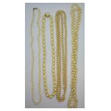 GROUP OF FAUX PEARL NECKLACES