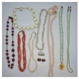 VINTAGE COSTUME NECKLACES AND EARINGS