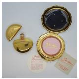 ANTIGE MIRROR AND PERFUME BOTTLE