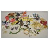 BAG OF COSTUME JEWELRY AND WATCHES