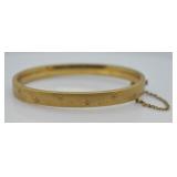 1/20 12k Gold Bangle Bracelet w/ Stars