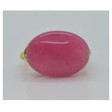 14K GOLD PINK LAPUS RING