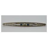 ca. 1920 EIF & Co. Sterling Paste Stone Bar Pin