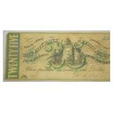 1862 UNION 25 CENTS NOTE