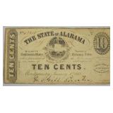 1863 ALABAMA 25 CENTS NOTE