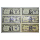6 SILVER CERTIFICATES