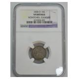 1838 O SEATED DIME NGC VF