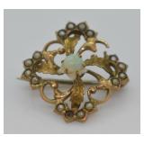 10 K  OPAL PEN ANTIQUE