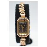 1938 14k Rose Gold Lady Elgin Wrist Watch